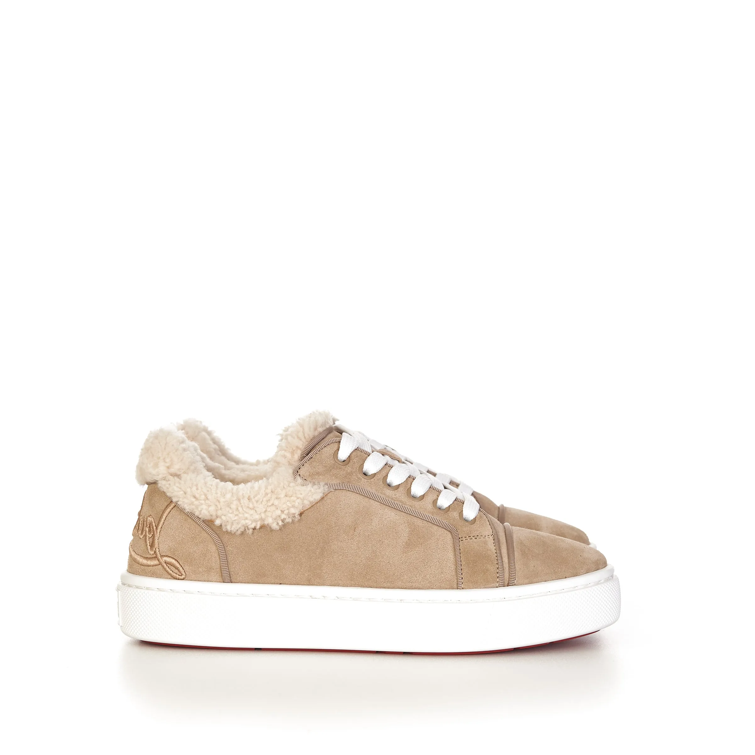 Beige Suede Fun Vieirrissima Flat Sneakers
