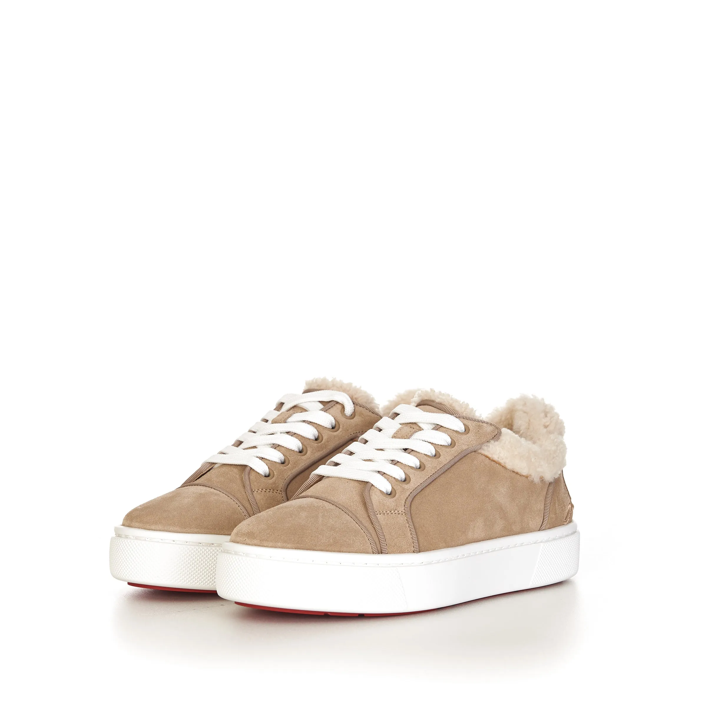 Beige Suede Fun Vieirrissima Flat Sneakers