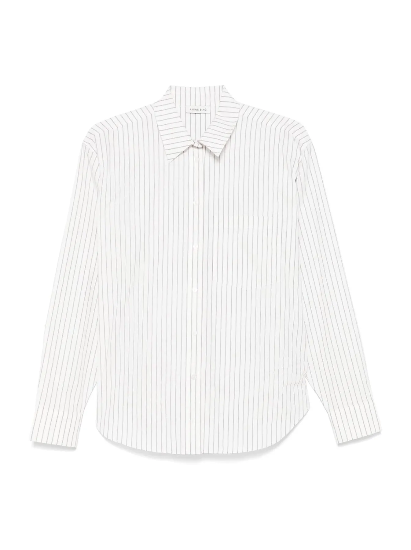 Braxton Cotton Monogram Stripe Shirt - White/Bordeaux