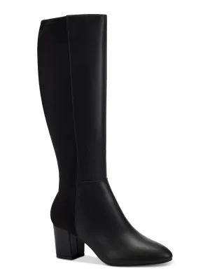 CHARTER CLUB Womens Black Comfort Sacaria Almond Toe Block Heel Zip-Up Dress Heeled Boots M