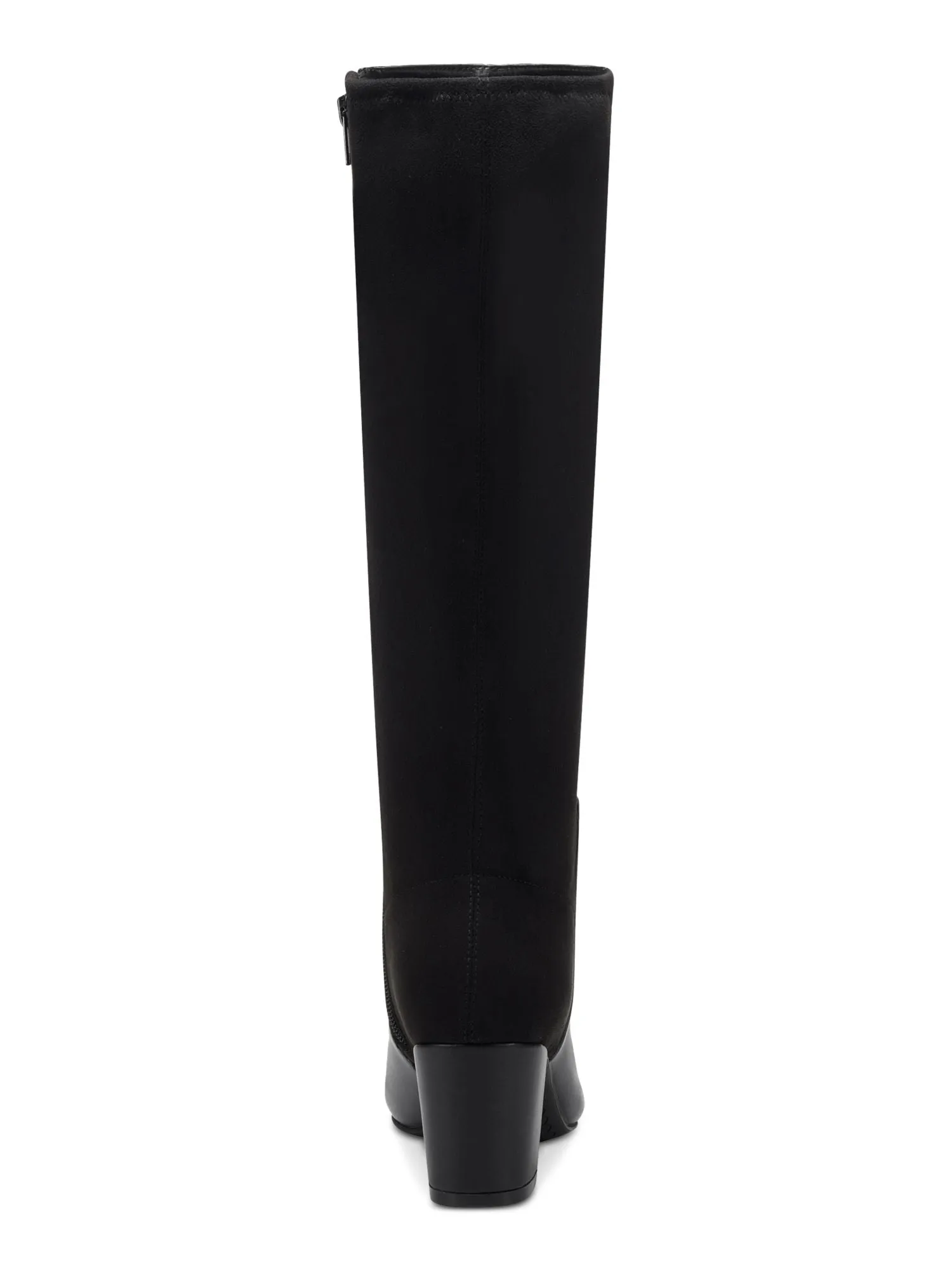 CHARTER CLUB Womens Black Comfort Sacaria Almond Toe Block Heel Zip-Up Dress Heeled Boots M