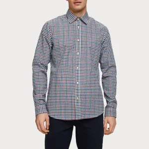 Checked Cotton Blend Shirt