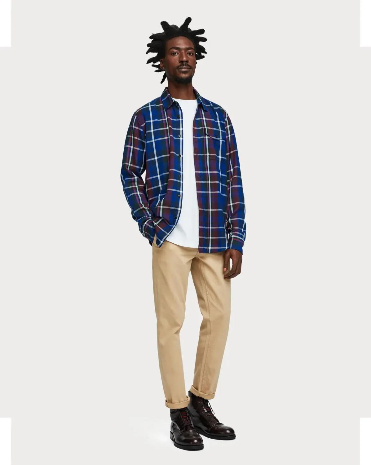 Checked Shirt (Blue)