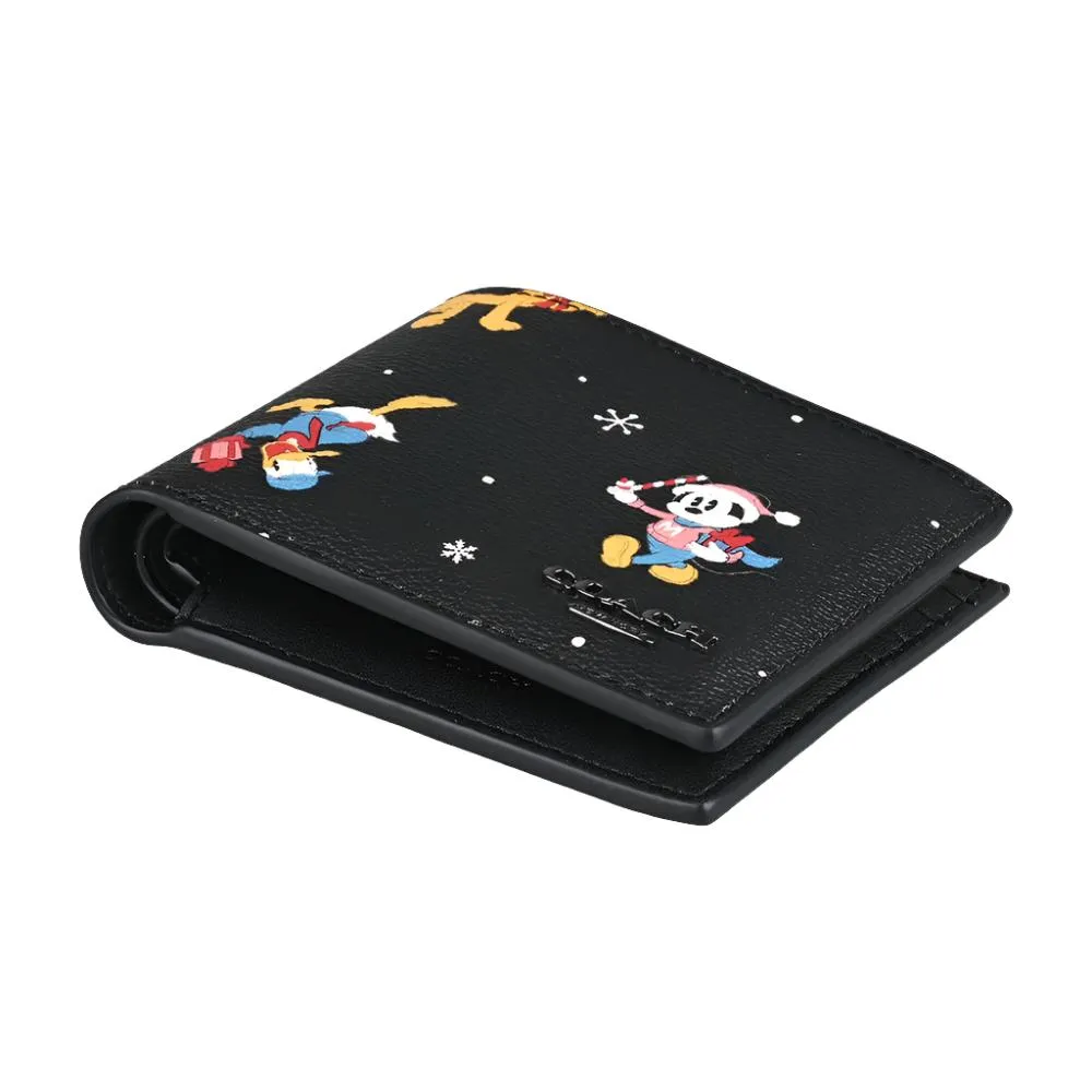 Disney X Coach Men's 3 In 1 Wallet With Holiday Print