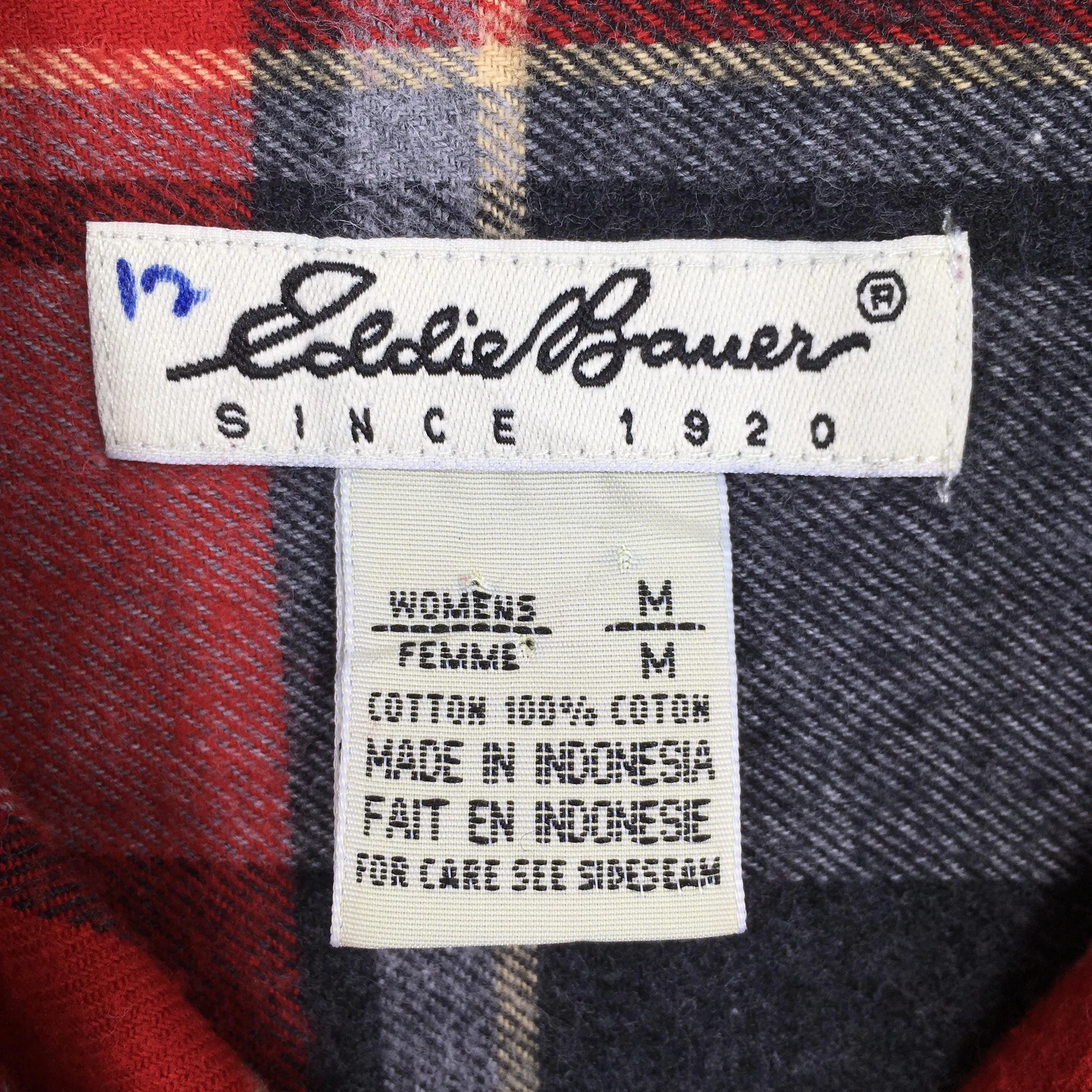 Eddie Bauer Plaid Checkered Flannel Medium