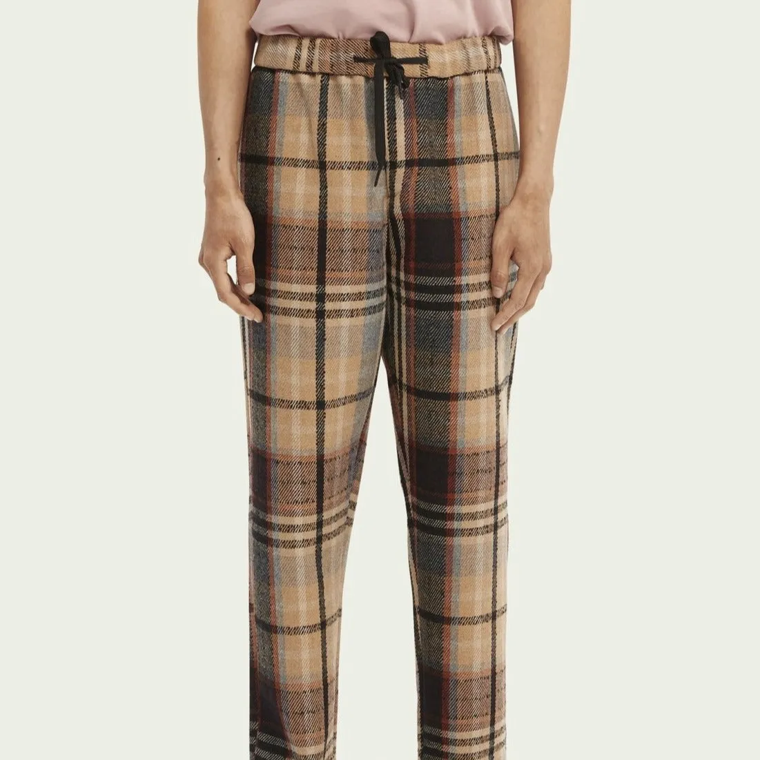 Fave Checked Tapered-Fit Jogger (Beige   Black)