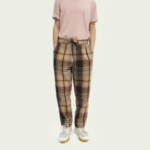 Fave Checked Tapered-Fit Jogger (Beige   Black)