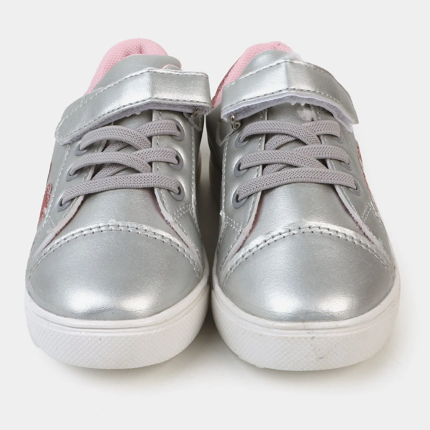 Girls Sneakers JS-2201 - Silver/Pink