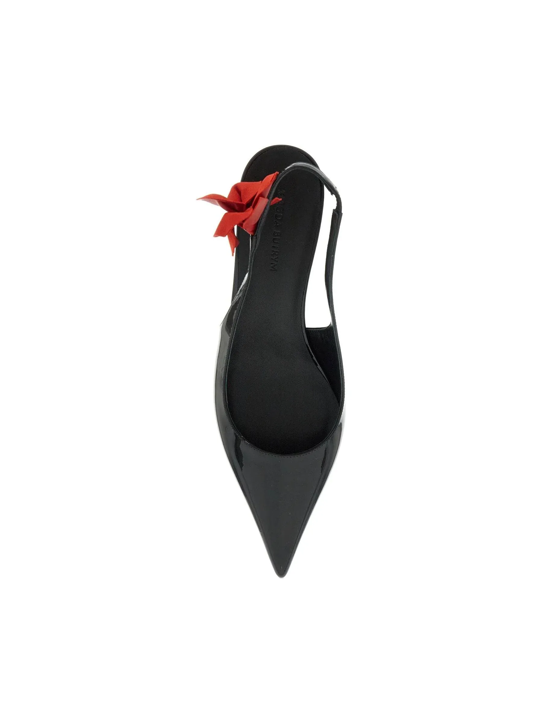 Kitten Heel Rose Slingback Pumps