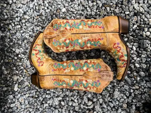 LD Sand Cognac Multicolor Embroidery