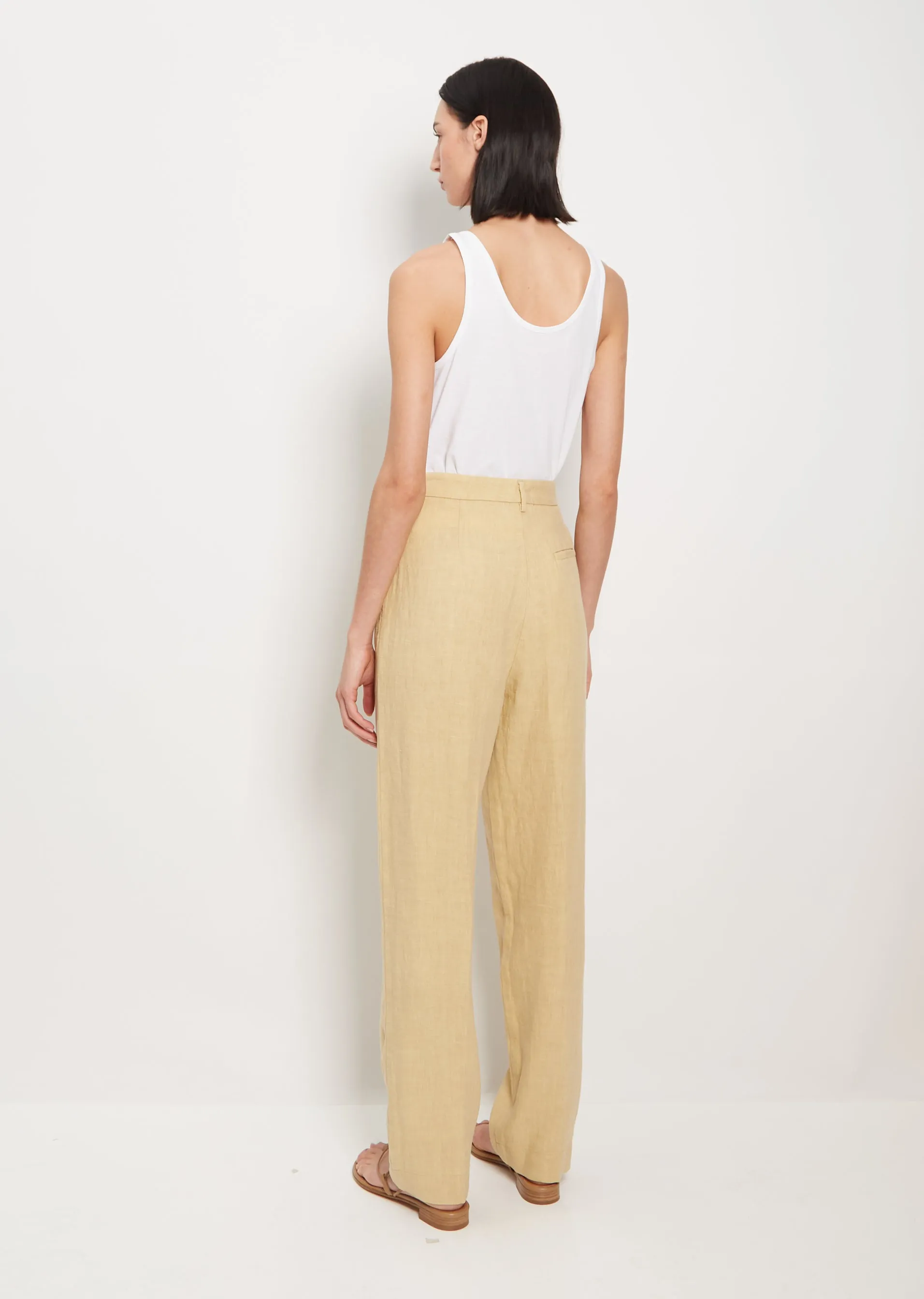 Linen Canvas Pants — Gold