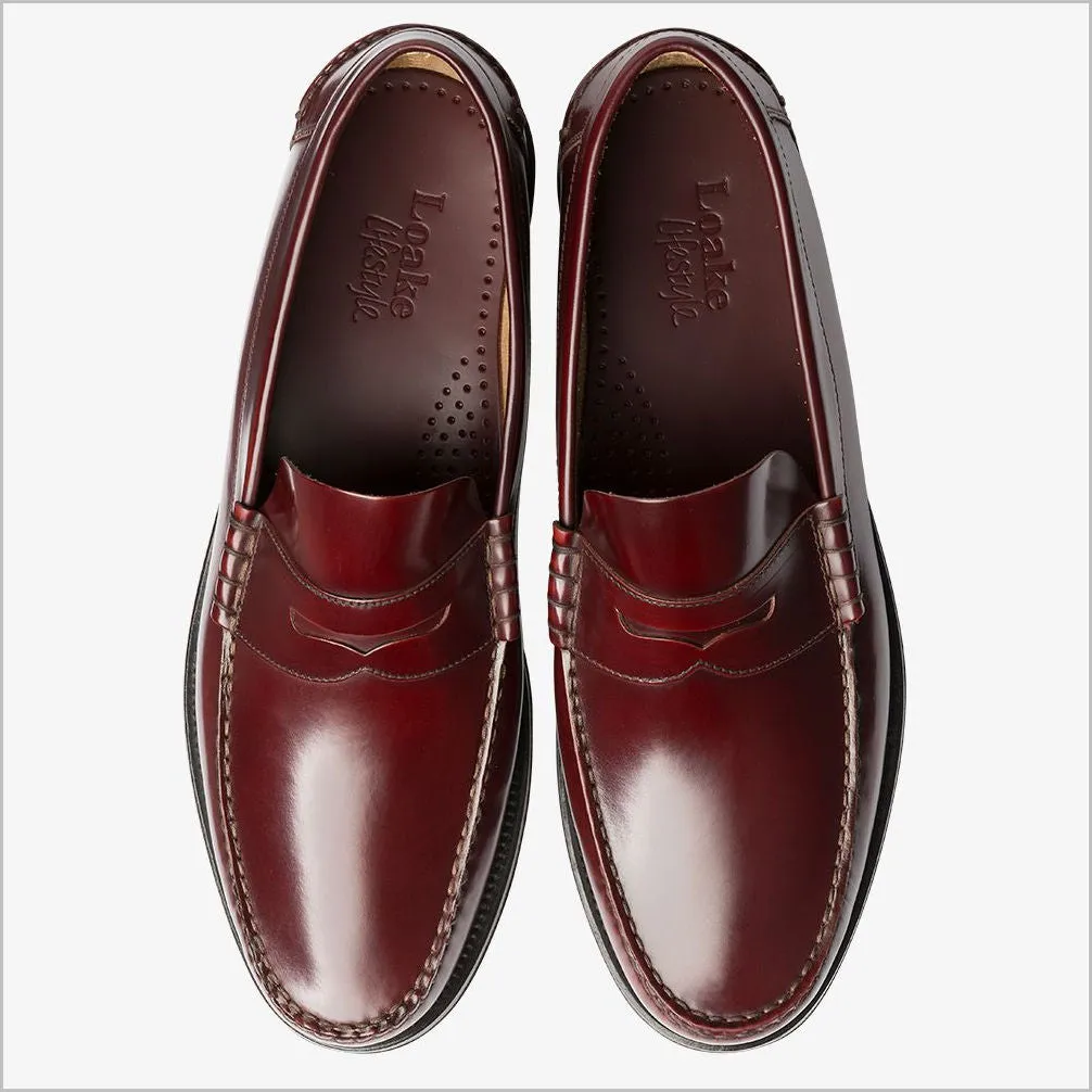 Loake Princeton Burgundy Polished Leather--