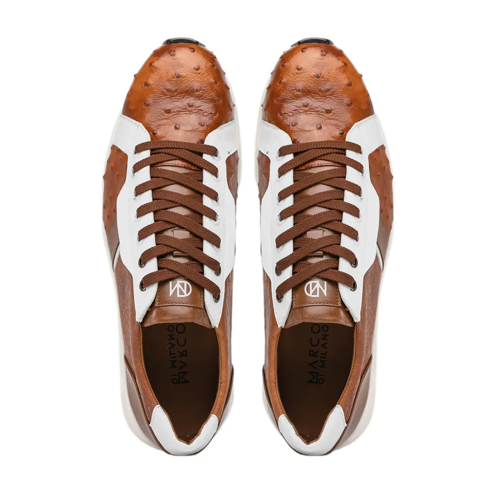 Marco Di Milano Lyon II Ostrich Rubber Brandy-White