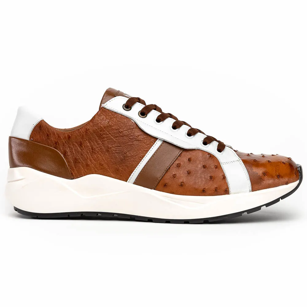 Marco Di Milano Lyon II Ostrich Rubber Brandy-White