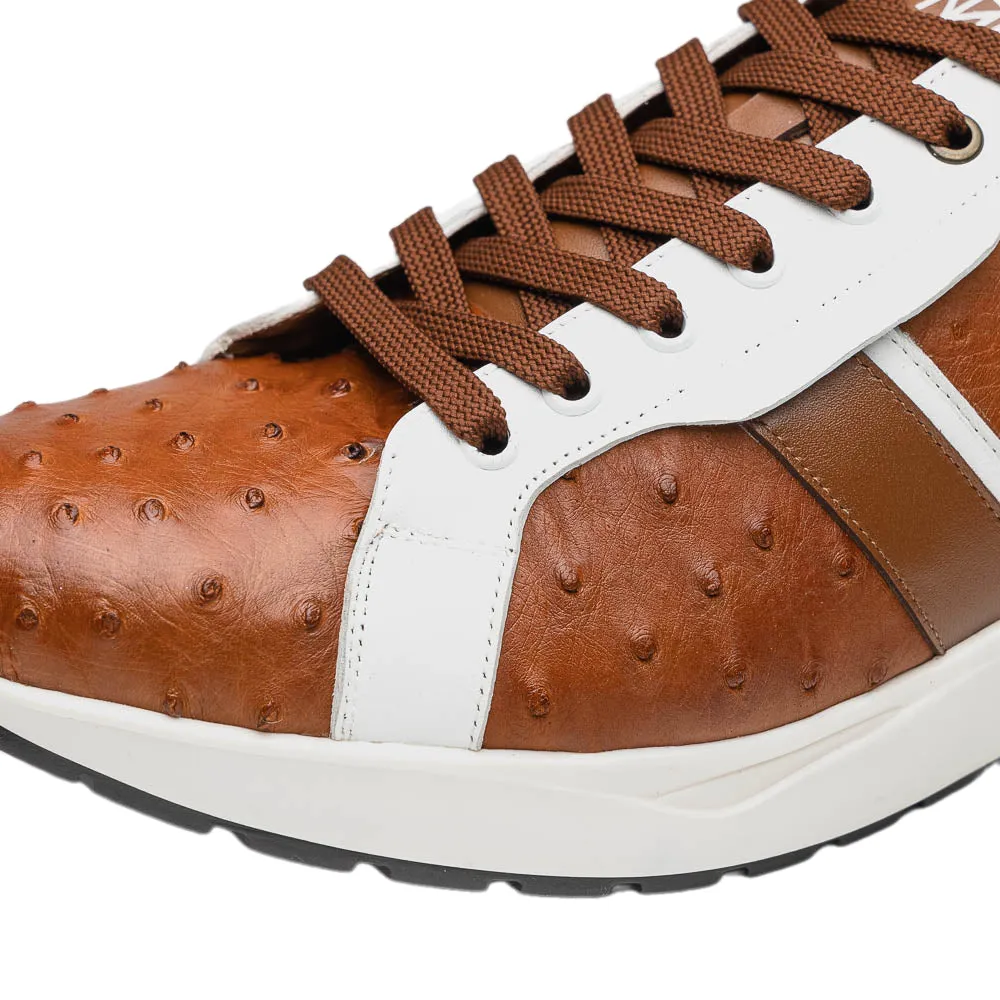 Marco Di Milano Lyon II Ostrich Rubber Brandy-White