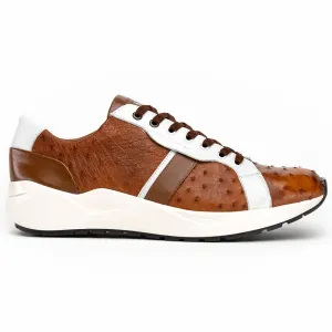 Marco Di Milano Lyon II Ostrich Rubber Brandy-White