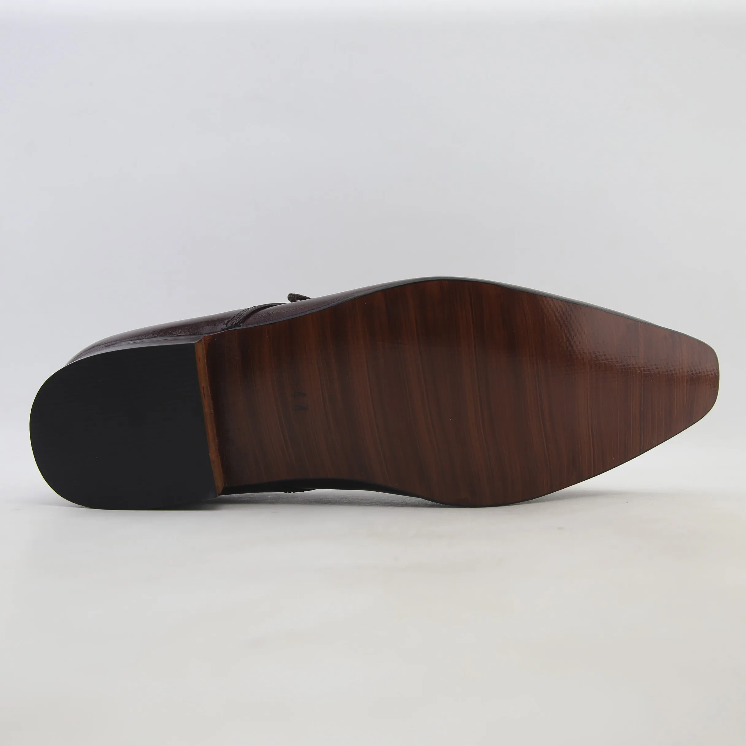 Men - Leather Formal Shoes - (Brown) - (Handmade) - (rubber sole)