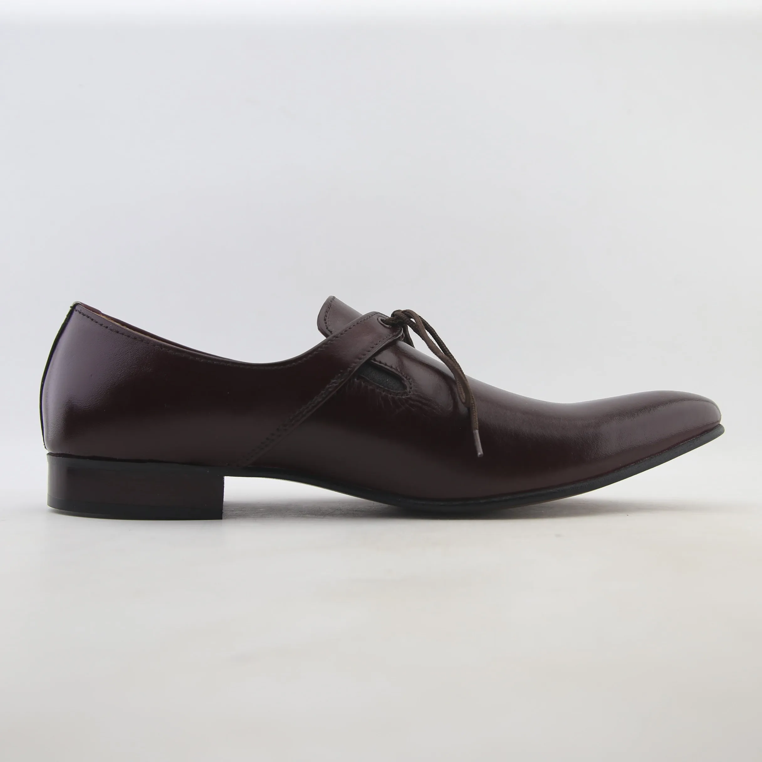 Men - Leather Formal Shoes - (Brown) - (Handmade) - (rubber sole)