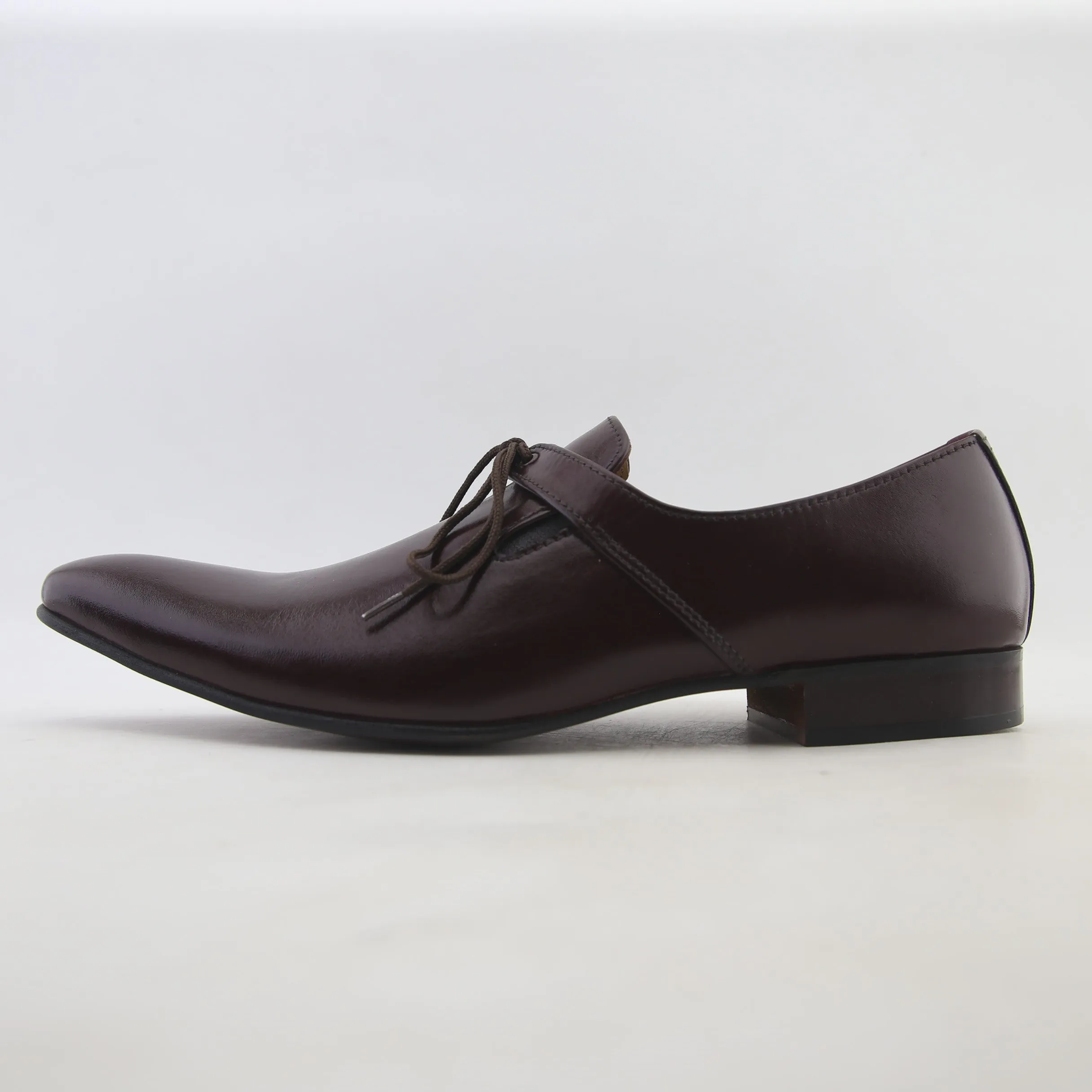 Men - Leather Formal Shoes - (Brown) - (Handmade) - (rubber sole)