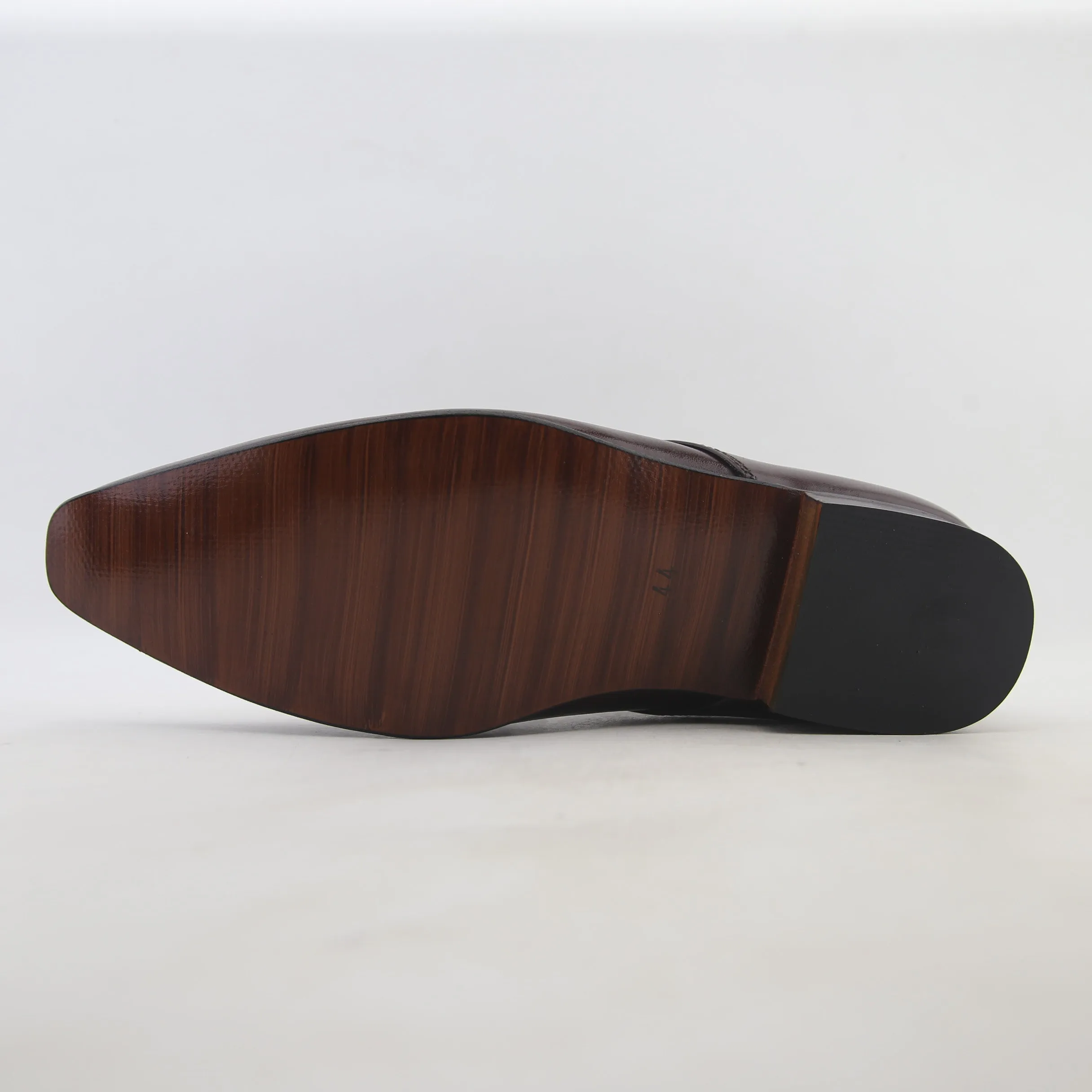Men - Leather Formal Shoes - (Brown) - (Handmade) - (rubber sole)