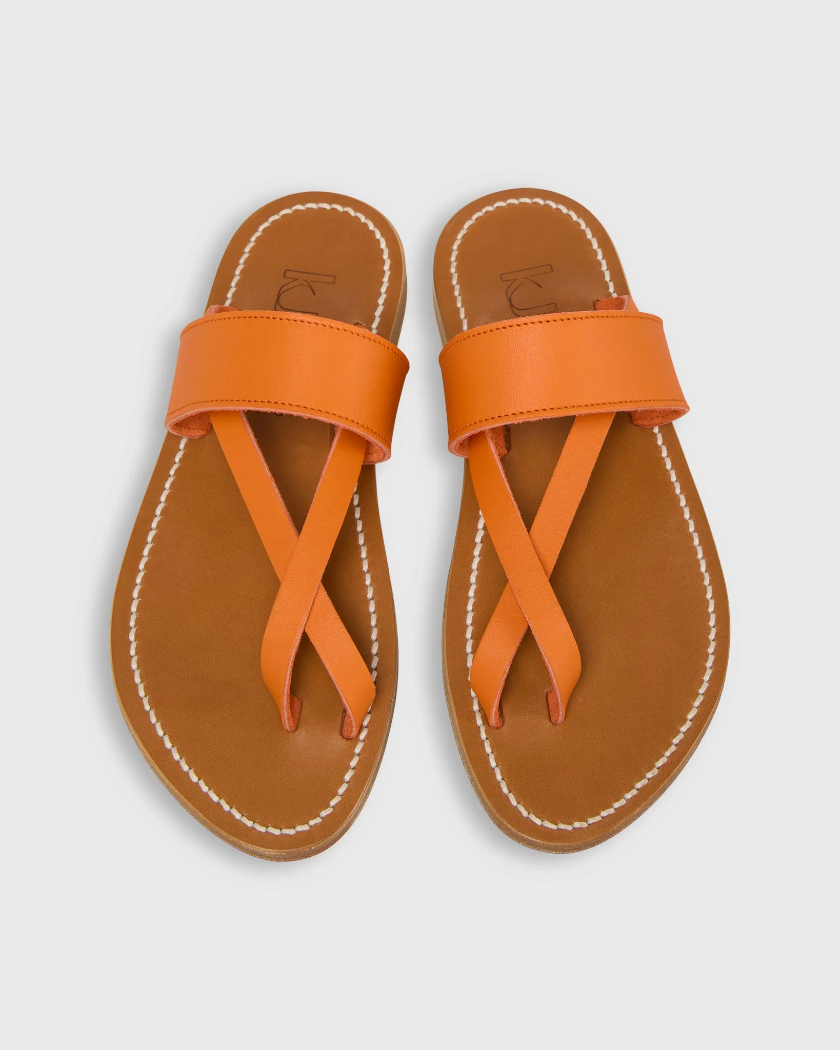 Nehru Sandal in Mandarine Leather