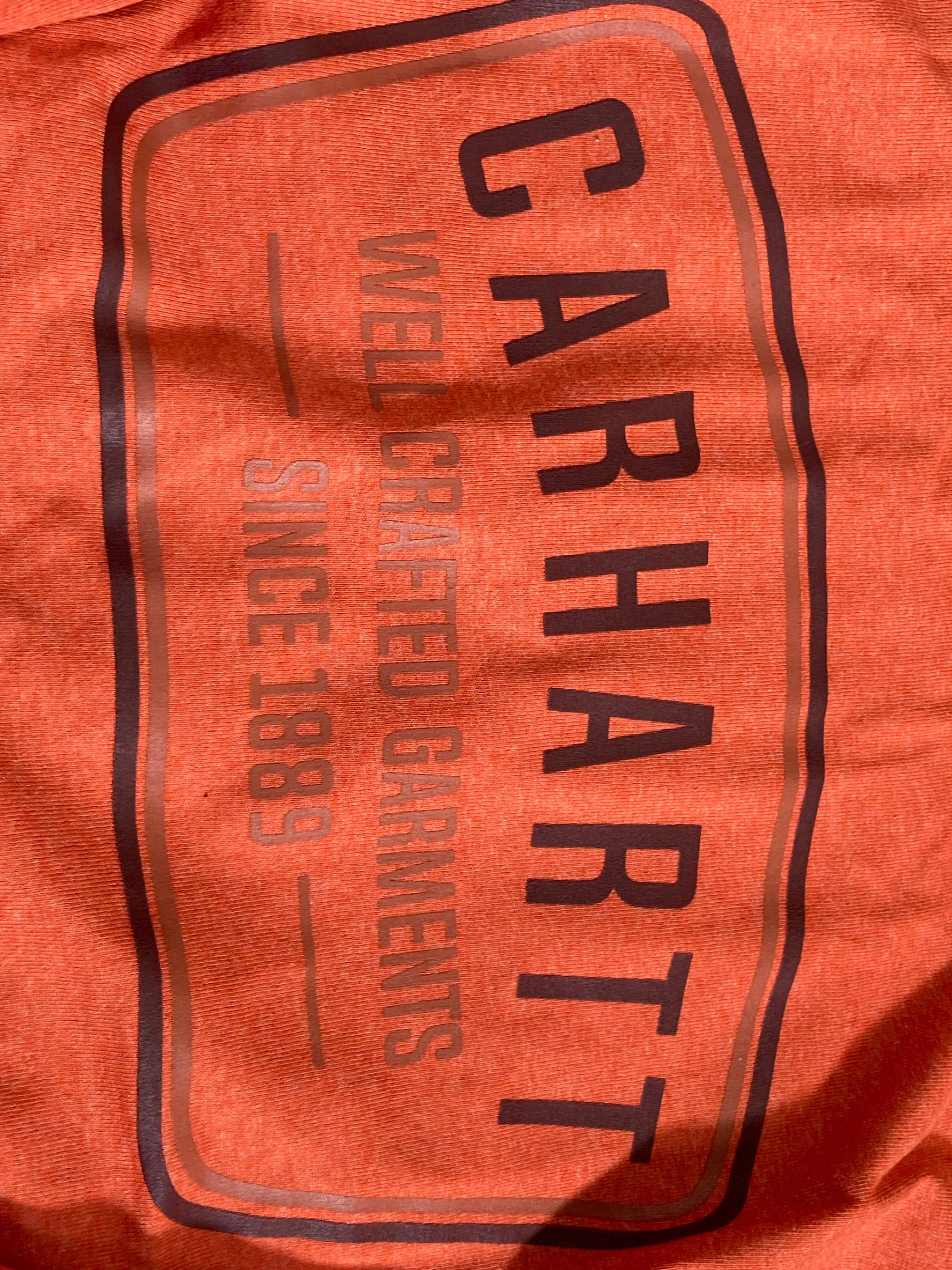 NEW! CARHARTT TK5422 2XLT Relaxed Fit Adult Mens Long Sleeve Burnt Orange T Shirt Tee Shirt