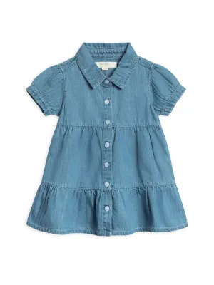Organic Pippa Chambray Short Sleeve Shirt Dress