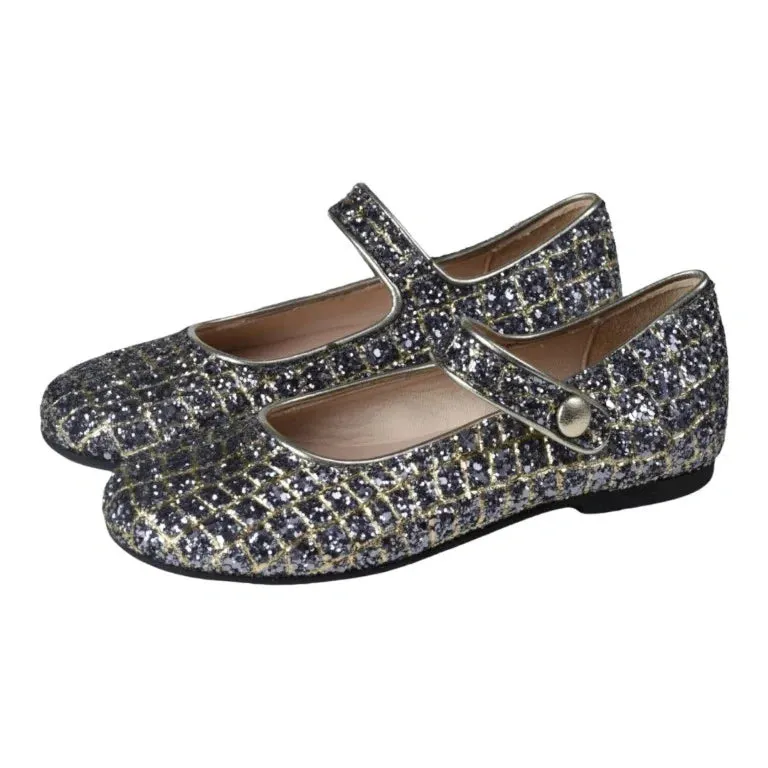 Robin - Gray Glitter Strap for Girl by Manuela de Juan