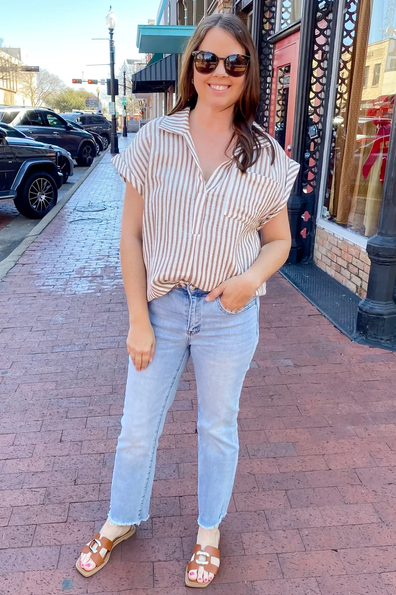 Sandstone Striped Coco Top