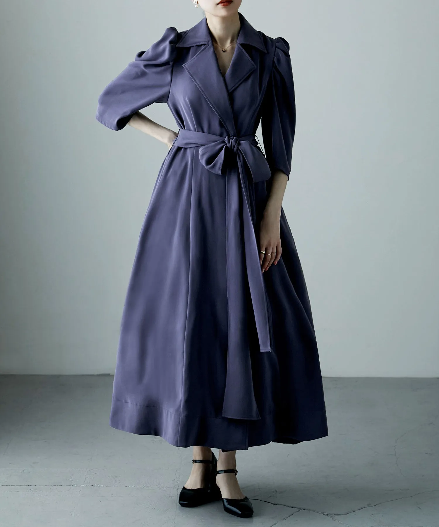 Tailored collar shirt dress