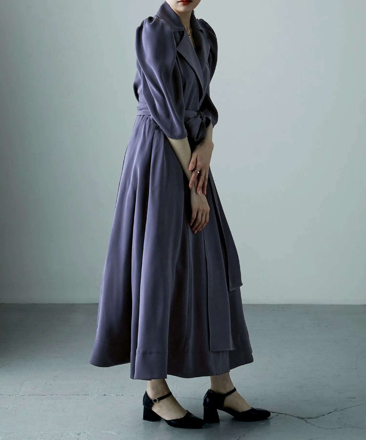 Tailored collar shirt dress