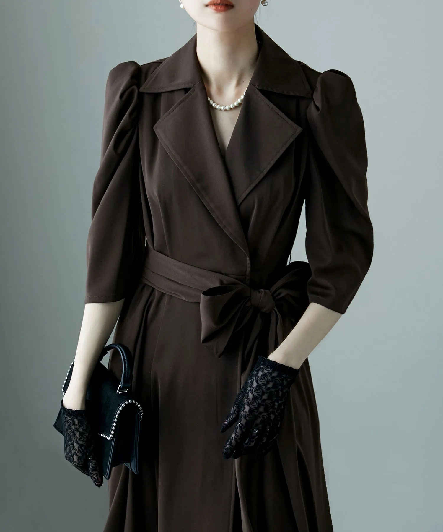 Tailored collar shirt dress