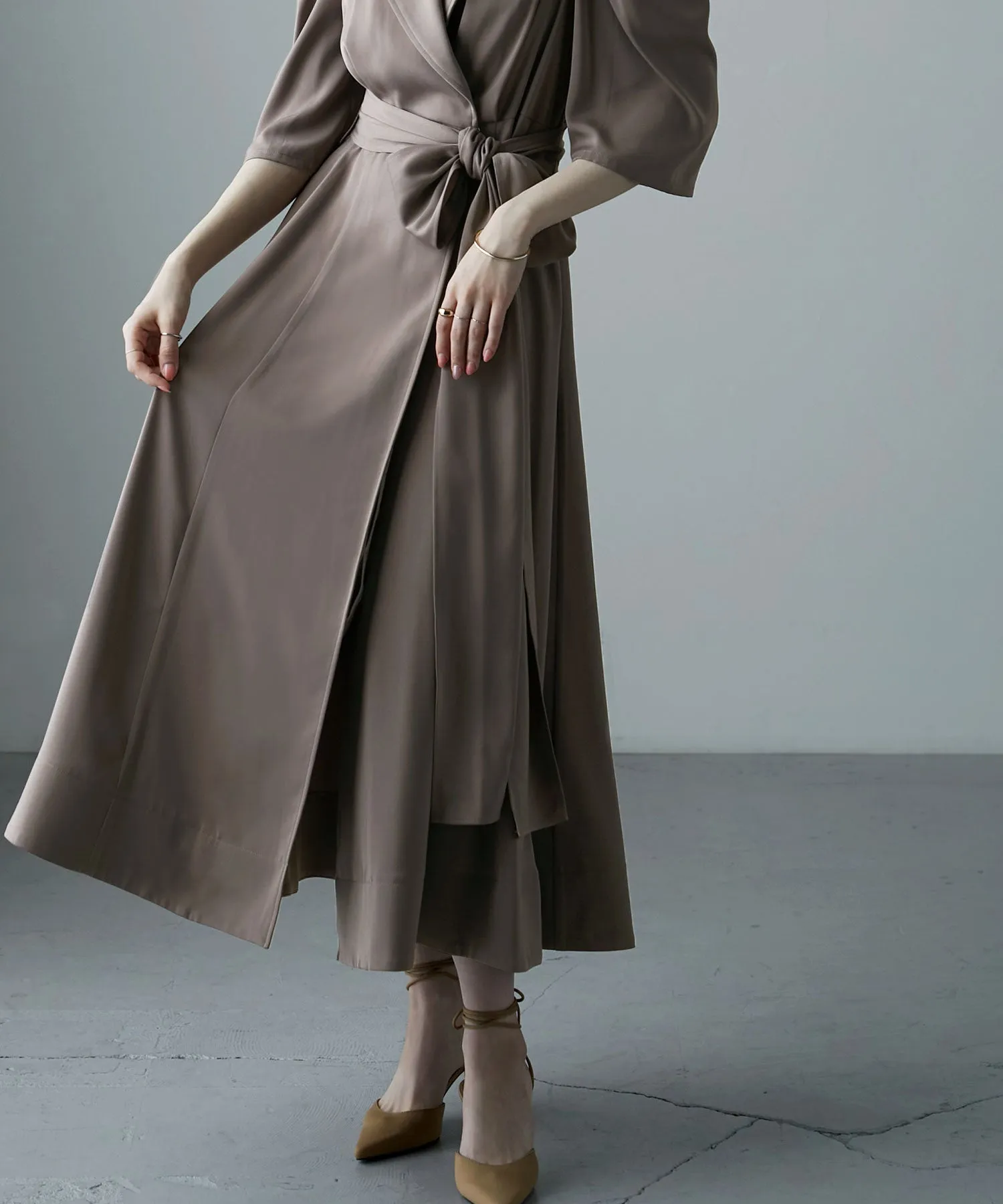 Tailored collar shirt dress