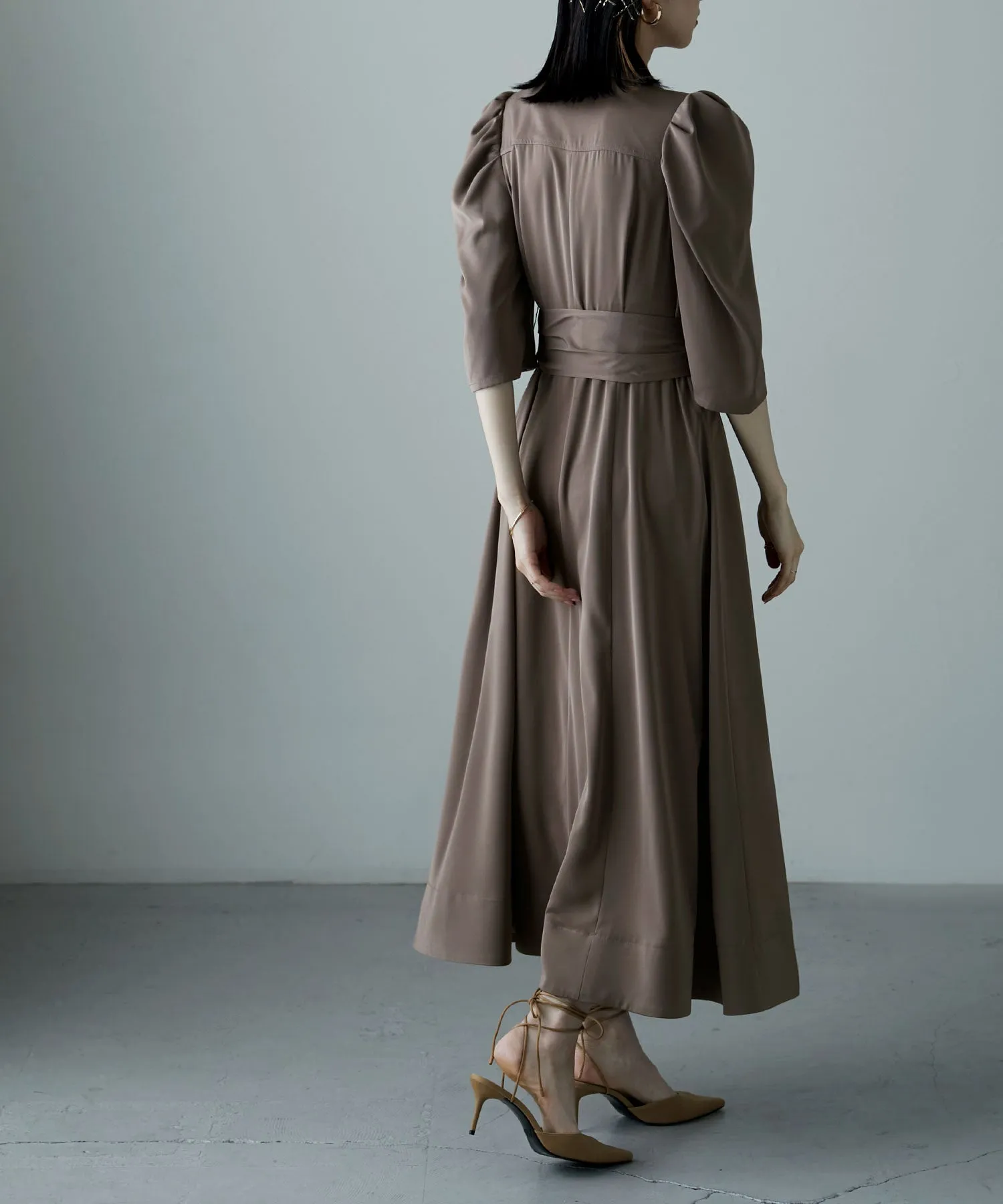 Tailored collar shirt dress
