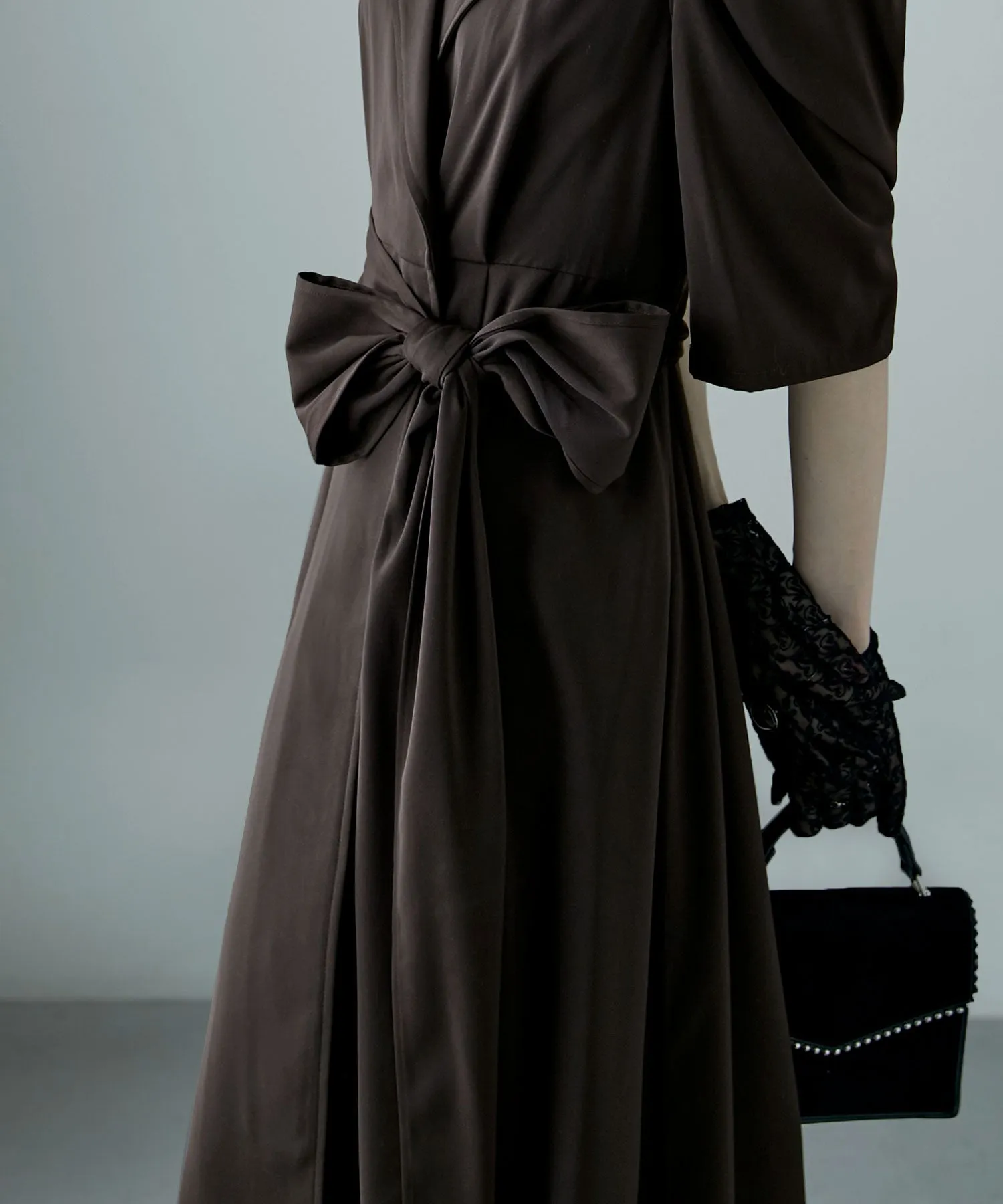Tailored collar shirt dress
