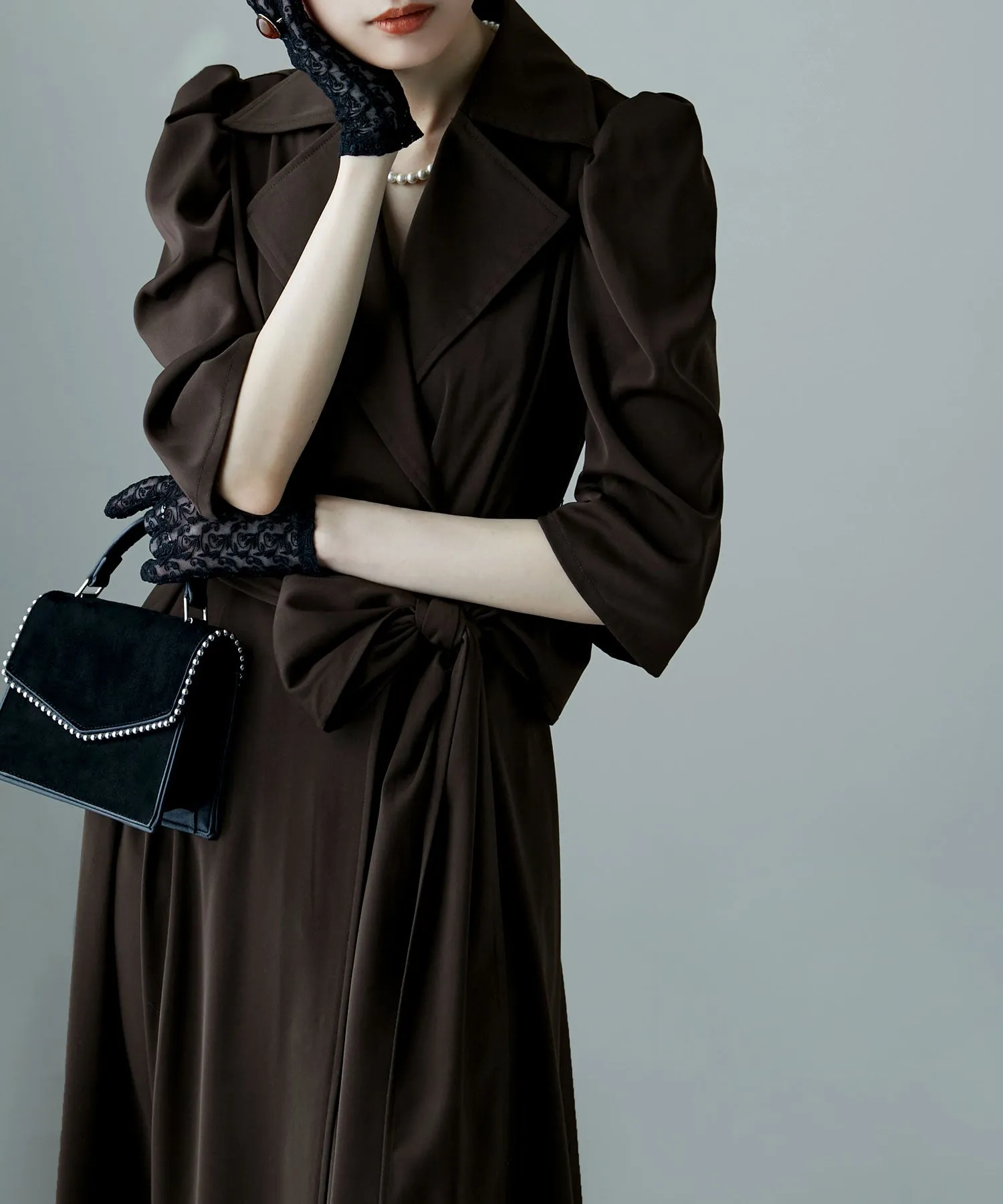 Tailored collar shirt dress