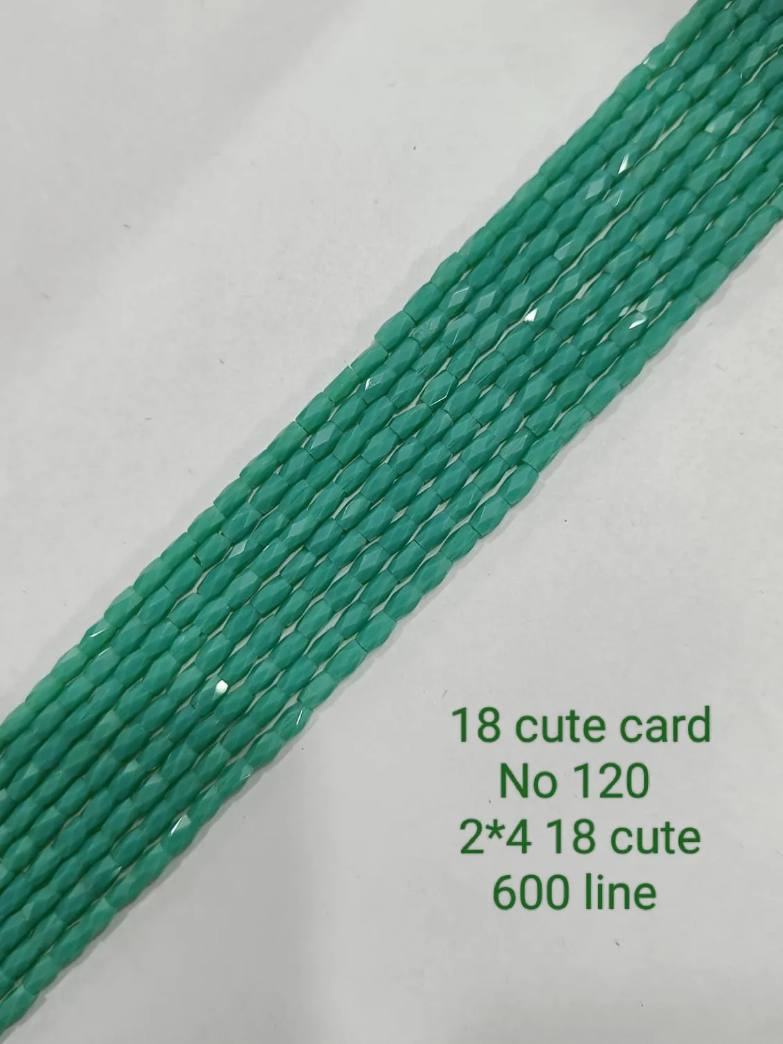 Teal 18 Cut Crystal Beads