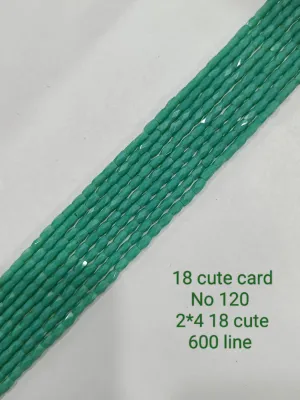 Teal 18 Cut Crystal Beads