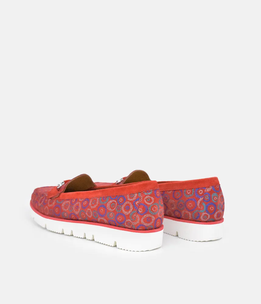 Vittoria Mengoni Gorgeous Red Circle Loafers